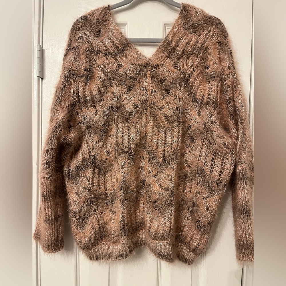 World Market natural fibers sweater - blush, oversized fit, NWOT